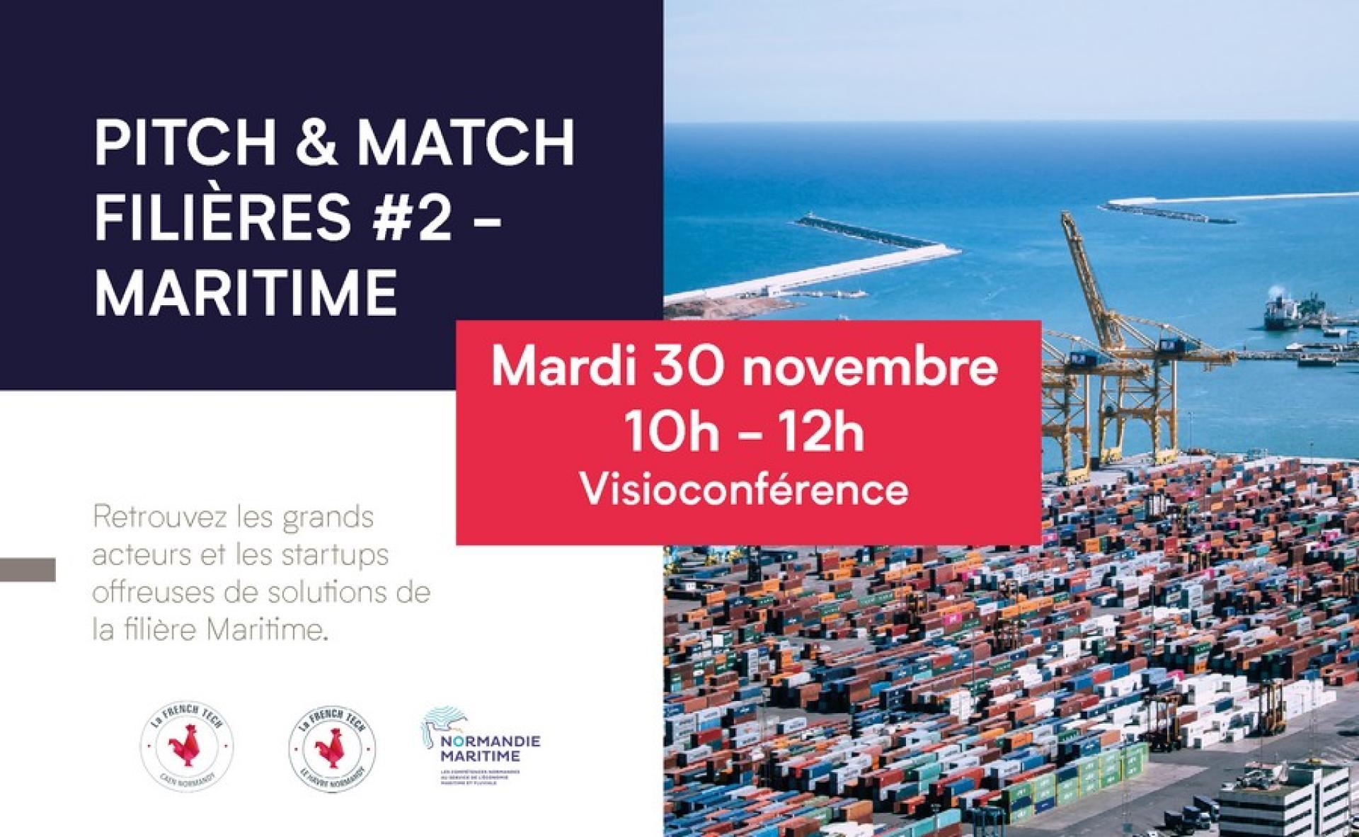 HAROPA PORT participe à la rencontre Pitch & Match Filières organisée par la French Tech Caen Normandy et Normandie Maritime le 30 novembre 2021 - Agrandir l'image, fenêtre modale