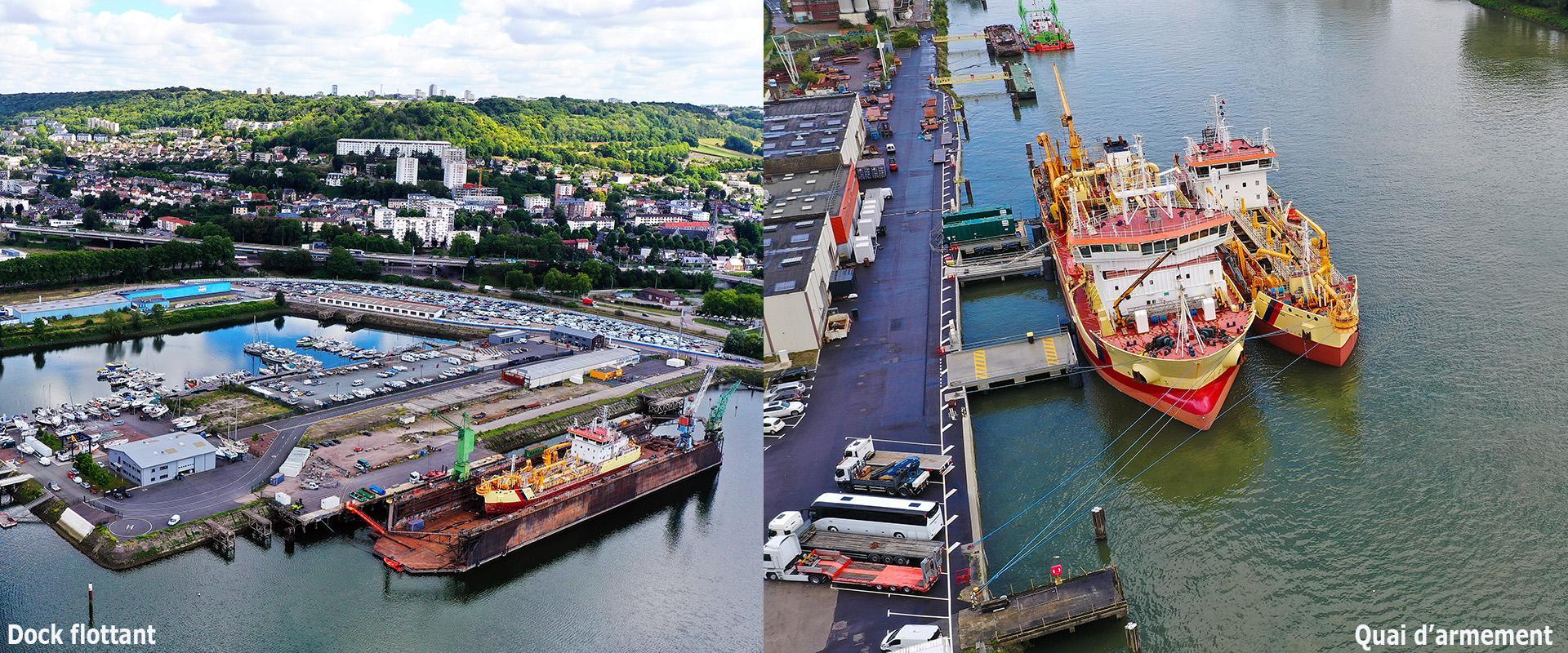 Réparation navale au port de Rouen - Agrandir l'image, fenêtre modale