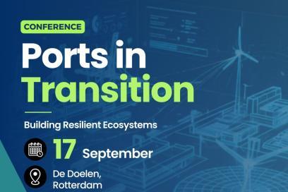 Affiche de la conférence Ports in Transition - Building resilient ecosystems.jpg - Agrandir l'image, fenêtre modale
