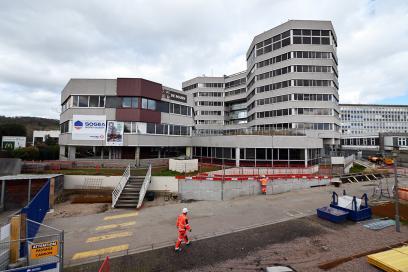 Bâtiment de la direction territoriale de Rouen en cours de rénovation-HAROPA PORT-France Relance - Agrandir l'image, fenêtre modale