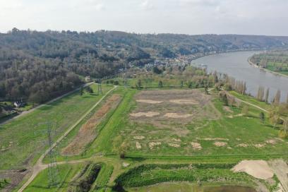  Reconversion paysagère de la peupleraie située sur le site Moulineaux - La Bouille - Agrandir l'image, fenêtre modale