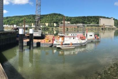 Travaux d'extension du quai de Petit couronne - Agrandir l'image, fenêtre modale