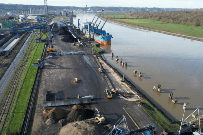 Travaux des eaux de ruissellement sur le quai de Sogéma - Agrandir l'image, fenêtre modale