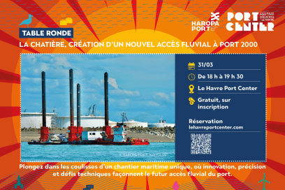 Visuel conférence chatière organisée le 3103 par LH Port Center - Agrandir l'image, fenêtre modale