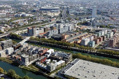 Vue aérienne du village olympique des JO 2024 - HAROPA PORT - Agrandir l'image, fenêtre modale