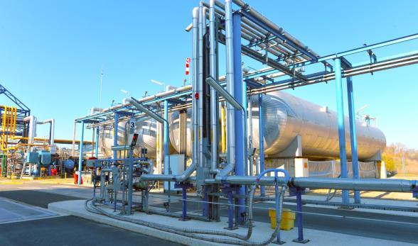 Le site industriel de production d'hydrogène vert de la société Air Liquide à Port-Jérôme - Agrandir l'image, fenêtre modale