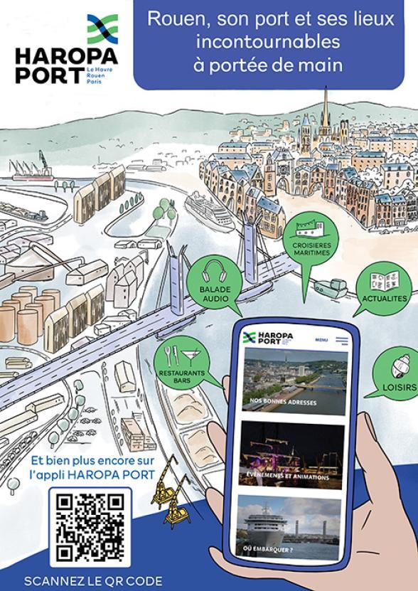 Vue du flyer WebApp HAROPA PORT I Rouen - Agrandir l'image, fenêtre modale