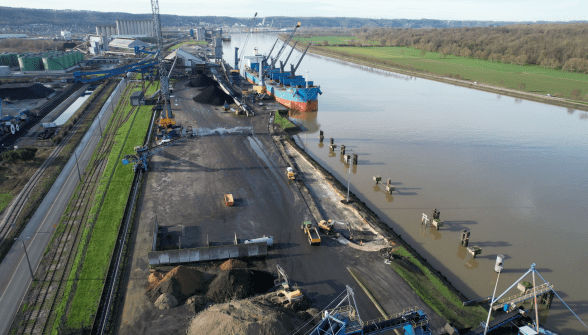 Travaux des eaux de ruissellement sur le quai de Sogéma - Agrandir l'image, fenêtre modale
