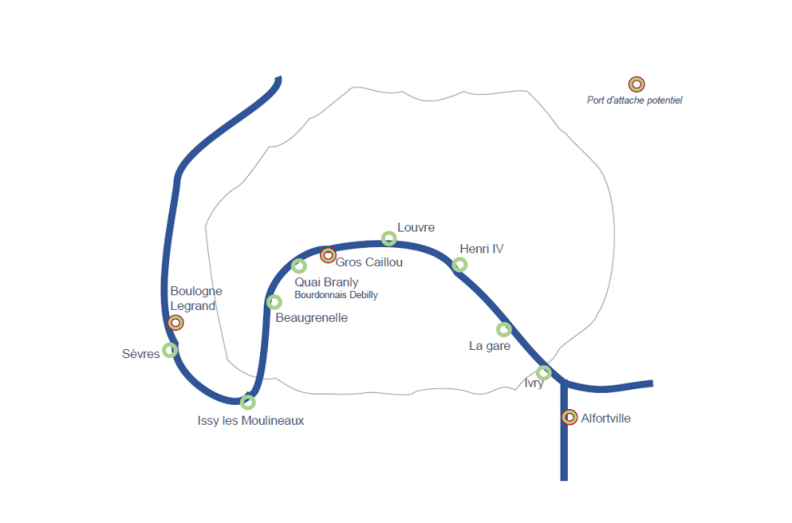 Réseau d'escales sur Paris - Agrandir l'image, fenêtre modale